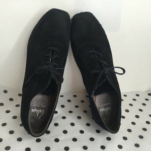 Castaner Womens Black Leather Lace Up Block Heel